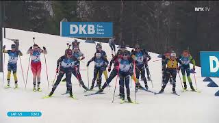 Biathlon World Cup February 2024  Holmenkollen  Mass Start Women Norwegian commentary [upl. by Amri]