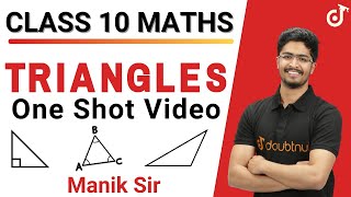 Triangle  one shot  Maths  Class 10  Doubtnut  Manik Sir [upl. by Julia]