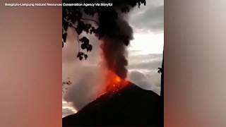 Volcanic eruption on Krakatoa island [upl. by Marilla682]