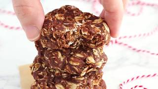 Healthy No Bake Cookies Vegan  GlutenFree [upl. by Schumer]