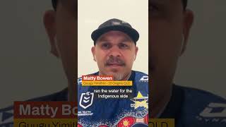 I’m looking forward to him Matty Bowen on J’maine Hopgood  NITV stateoforigin nrl rugbyleague [upl. by Hannus]