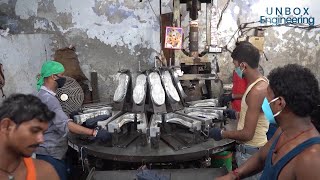 Amazing Shoe Making Process  Footwear Manufacturing Factory  Mass Production  Unbox Engineering [upl. by Vitale]