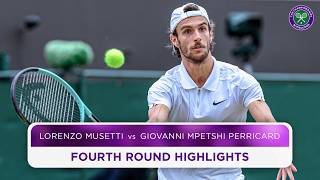 Gripping thriller  Lorenzo Musetti vs Giovanni Mpetshi Perricard  Highlights  Wimbledon 2024 [upl. by Jac]