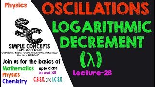 Lec 28  Oscillations  Logarithmic Decrement λ  JEE [upl. by Haela]