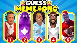 GUESS THE MEME SONG🔥  MOST FAMOUS MEMES  MrBeast iShowSpeed The Rock [upl. by Greenberg]