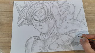 COMO DESENHAR GOKU ULTRA INSTINTO PASSO A PASSO [upl. by Otxilac]