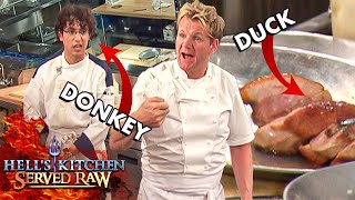 Hells Kitchen Served Raw  Episode 3  The RAW Duck Disaster [upl. by Refanej823]