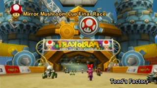 Mario Kart Wii  Mushroom Cup Mirror Mode  Part 2 [upl. by Aysa]