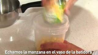 Papilla de maiz y manzana  Recetas fáciles para bebés y niños [upl. by Flavius]