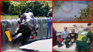 HEAVY CRASH 🔴 Peter Hickmans HIGHSPEED CRASH at Ginger Hall Isle of Man Senior TT 2024 [upl. by Ettelrahc]