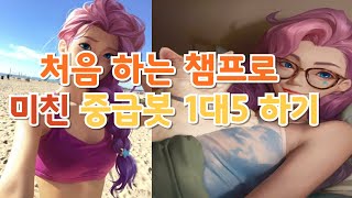 한번도 해본 적 없는 챔프로 미친 중급봇 15 하기 [upl. by Zetes761]