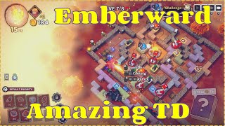 Tower Defense with Tetris Maze Building  Fast Play  Emberward [upl. by Enela877]