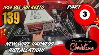 E139 Pt 3  Installing the American Autowire Classic Update Wiring Harness 1956 Chevy Bel Air Resto [upl. by Ardnic441]