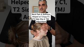 Neck Pain amp Stiffness Helped w Crispy C1 T2 amp TMJ Adjustment shorts [upl. by Rita]