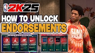 How to Unlock Endorsements to get VC and FREE SHOES in NBA 2K25 [upl. by Jerrilyn]