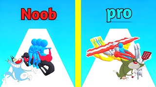 Noob vs pro  human vehicle  Oggy and jack  2 game [upl. by Eila]