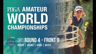 2022 PDGA Amateur Worlds  R4F9  MA1 Lead  Krans Helms Groh Bates [upl. by Chouest]