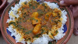 Aloo Curry Aur Chawal Recipe  Aloo ki Sabzi with Gravy  Potato Curry Recipe by Mubashir Saddique [upl. by Moersch]