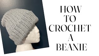 HOW TO CROCHET A BEANIE  beginner friendly crochet hat pattern [upl. by Attirehs]