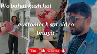 Aj flower bouquet bnaya or customer ko deliver kiya funny vlog punjabi vlog Hindi vlogs trending [upl. by Nivac916]