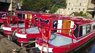 Sowerby Bridge to Hebden Bridge Canal Walk  The Deepest Lock in England [upl. by Hilbert461]