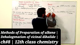 Methods of Preparation of alkene  Dehalogenation of vicinal dihalide  ch8  12th class chemistry [upl. by Cherye]