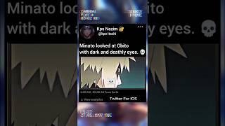 Minato looked at Obito with dark and deathly eyes☠️ shorts anime naruto itachi kakashi sasuke [upl. by Einnoc]