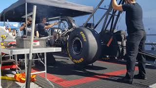 INSANE NHRA Top Fuel Dragster Double Whack Audrey Worm warm up [upl. by Wagstaff200]