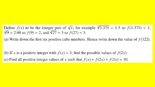 MOG 2022 q3 UK Mathematical Olympiad for Girls [upl. by Cailly]