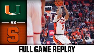 Miami vs Syracuse Full Game Replay  202324 ACC Men’s Basketball [upl. by Sito]