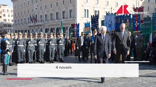 4 novembre Mattarella quotItalia Paese unito e portatore di pacequot [upl. by Eicyak]