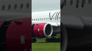 Virgin Atlantic Airbus A3501000 Landing at Manchester Airport shorts [upl. by Ahseram]