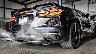 BRUTAL C8 Corvette Exhaust SOUND AWE PERFORMANCE TRACK Exhaust [upl. by Hynda]