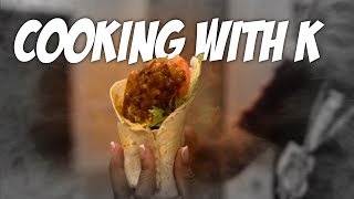 Cooking With K  Spicy Chicken Wraps Funny [upl. by Otrebcire]