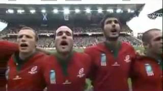 quotOs Lobosquot cantando o Hino Nacional de Portugal  Portugal National Rugby Team [upl. by Glenden438]