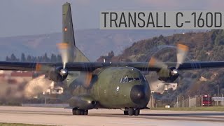 RARE Luftwaffe Transall C160D  Closeup Takeoff from Split Airport SPULDSP [upl. by Jurgen493]