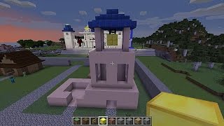 【minecraft】2Dの設計図で3Dの城下町造り 2 [upl. by Terchie60]