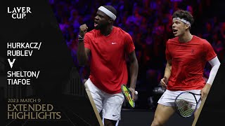 HurkaczRublev v SheltonTiafoe Extended Highlights  Laver Cup 2023 Match 9 [upl. by Heidie671]