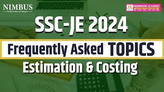 Estimation amp Costing में कौन कौन से Topics से SSC JE में हर बार Questions पूछे जाते है  sscje [upl. by Adiel633]