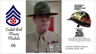 Robs Movie Medals Gunny Hartman Full Metal Jacket [upl. by Akcinehs]