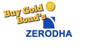 How to Buy Sovereign Gold Bond in Zerodha  How to buy Sovereign Gold Bonds [upl. by Ermine]