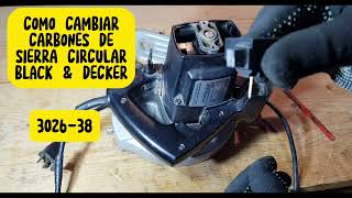 Como cambiar carbones a sierra circular black amp decker [upl. by Eivla]