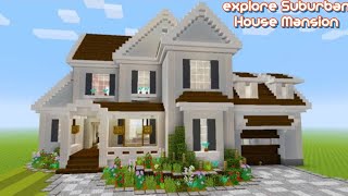 EXPLORE SUBURBAN HOUSE 🏡 IN MINECRAFT 😜 [upl. by Smiga]