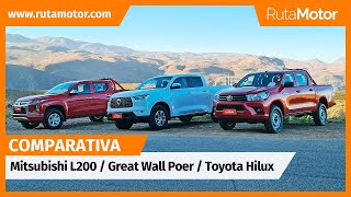 Mitsubishi L200  Great Wall Poer  Toyota Hilux  ¿Es posible comparar una china con una japonesa [upl. by Sudoeht]