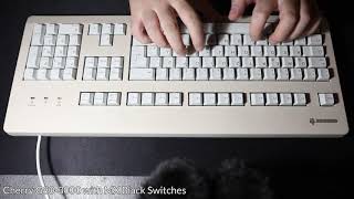 Cherry G803000 Modified Mechanical Keyboard With Lubed MX Black Switches Sound Test [upl. by Candis867]