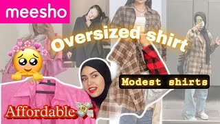 AFFORDABLE 💸SHIRT DRESSES 😍FROM MEESHO  got HampM dupe from meesho😱 [upl. by Ambrogino]