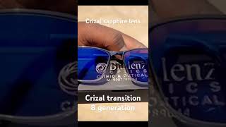 Crizal sapphire Lens with transition generation ll ￼blulenz optics [upl. by Deibel]