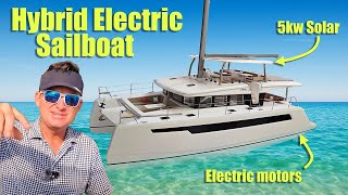 New Hybrid Electric Sailboat  Island Spirit 525e [upl. by Anirtruc565]