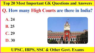 Top 20 Gk Questions and Answers  Interesting General Knowledge  Gk GS  Gk in English [upl. by Thirzia]