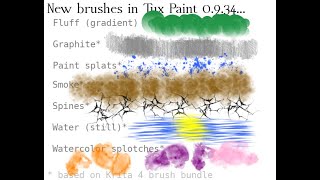 New brushes for Tux Paint 0934 [upl. by Av300]